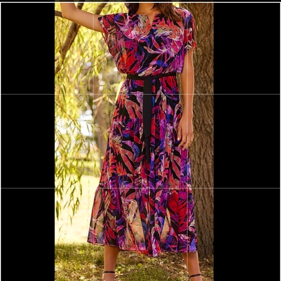 Joseph Ribkoff Dresses & Skirts - Joseph Ribkoff Tropical Chiffon Dress